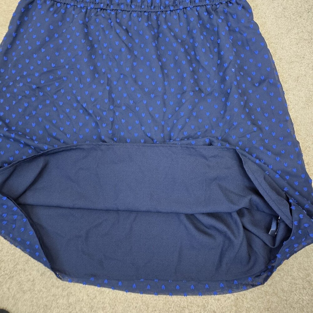 Tommy Hilfiger 3D Hearts Dress Womens XXL Lined Elastic Waist Two Tone Blue - Picture 8 of 12